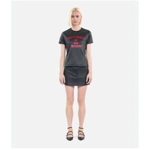 NWT The Kooples Lambskin Leather T-Shirt – Size S